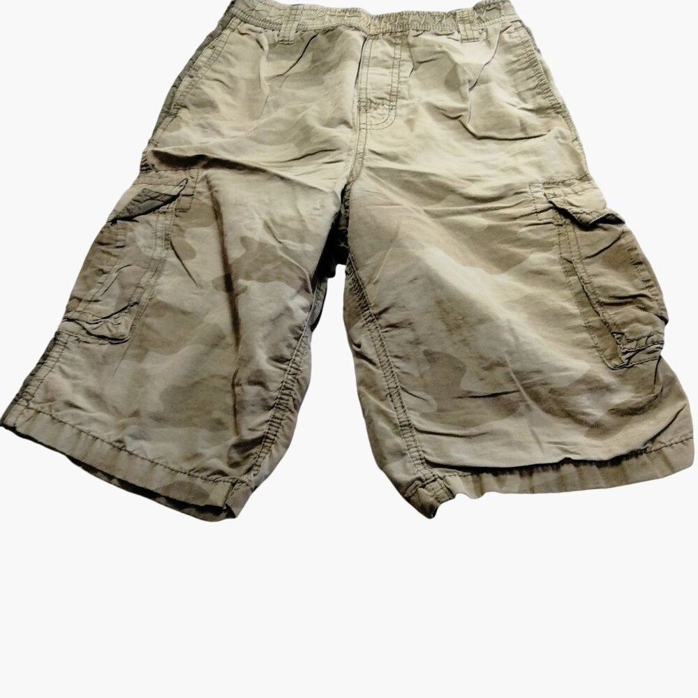 Faded Glory Cargo Shorts Boys Size Large 10 Khaki Tan Gorpcore Hiking 6 Pockets